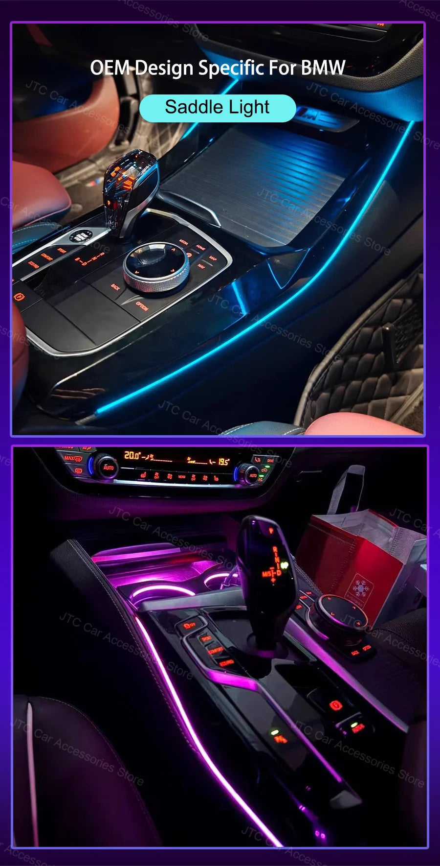 Crystal Center Console Accent — BMW X3 X4 (G01/G02)