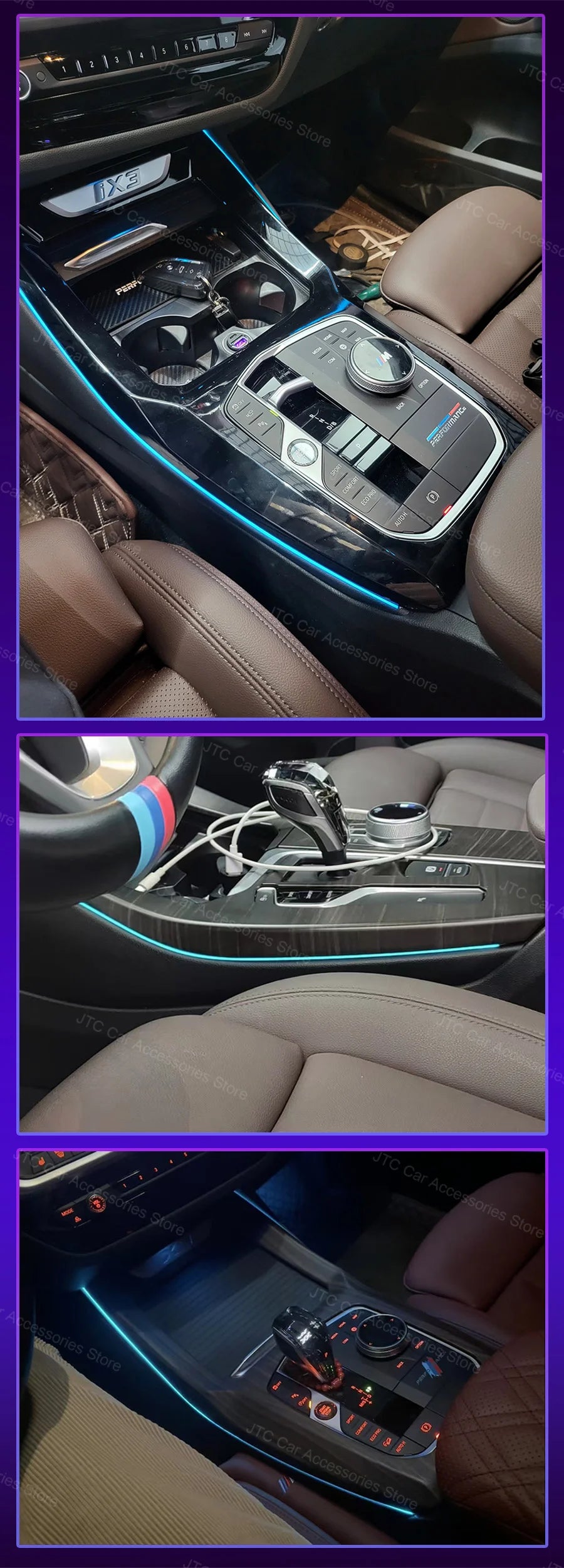 Crystal Center Console Accent — BMW X3 X4 (G01/G02)