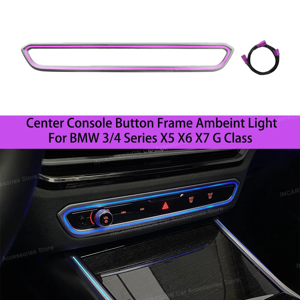 Center Console Button Accent Lighting — BMW 3/4 Series & X5/X6/X7
