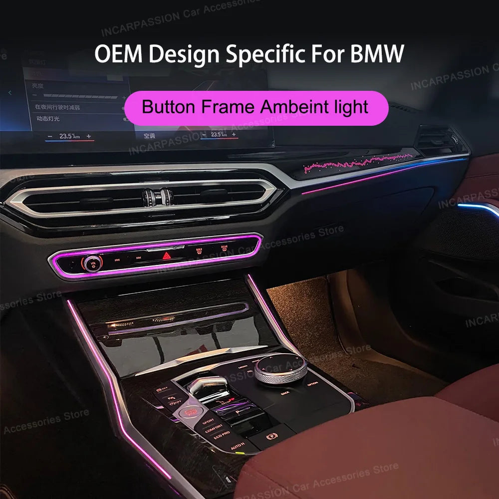 Center Console Button Accent Lighting — BMW 3/4 Series & X5/X6/X7