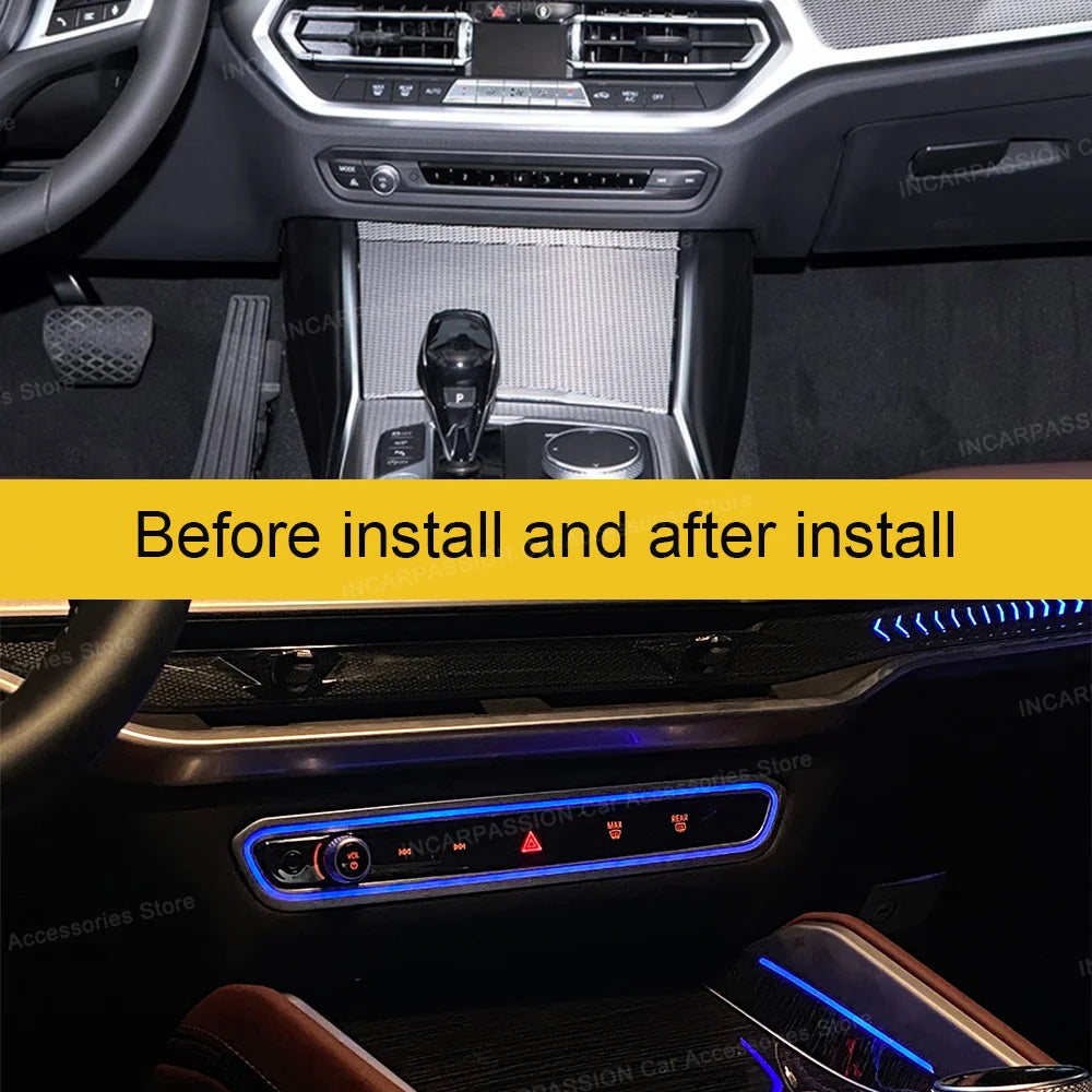 Center Console Button Accent Lighting — BMW 3/4 Series & X5/X6/X7