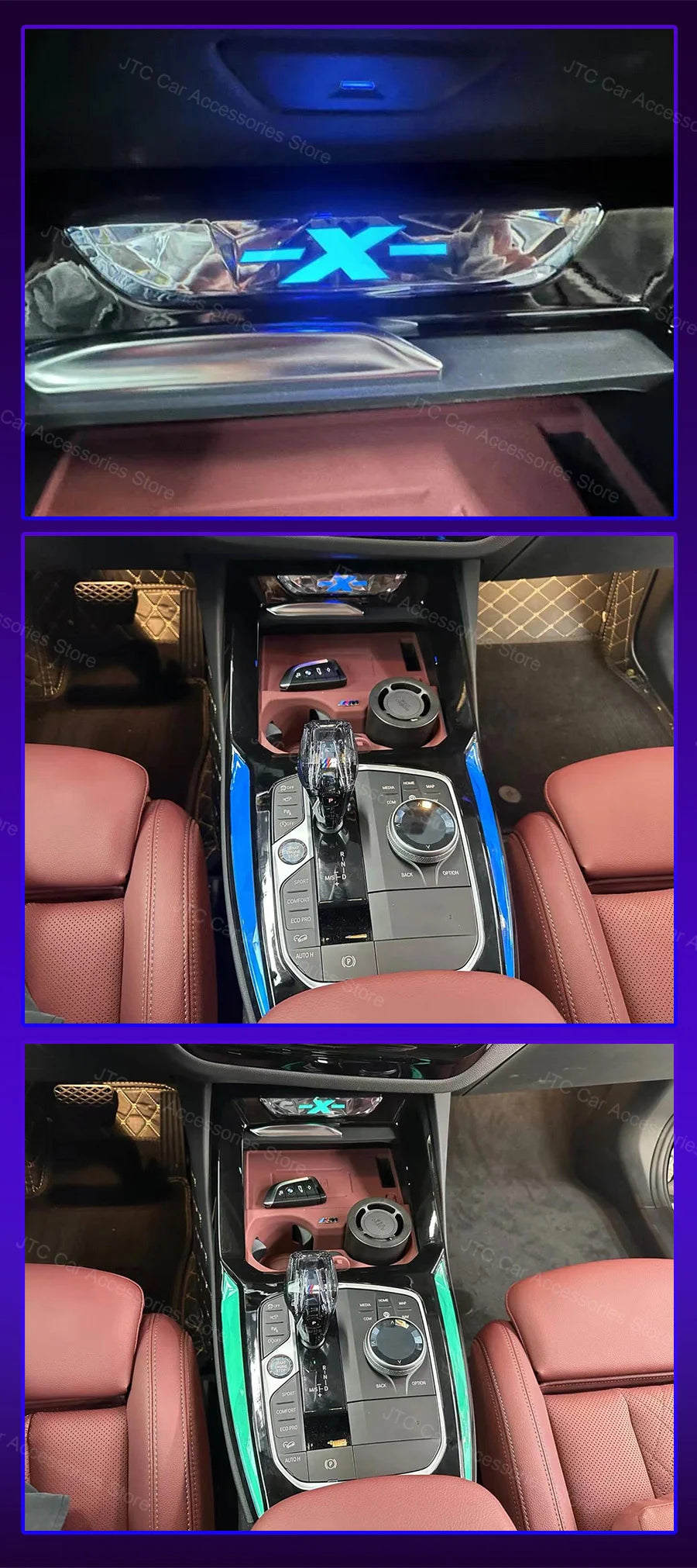 Crystal Center Console Accent — BMW X3 X4 (G01/G02)